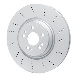 Mercedes-Benz GLE350 Brake Rotor (1) - Front - R1 Concepts - Drilled GeoSPEC Coated - `20-`23